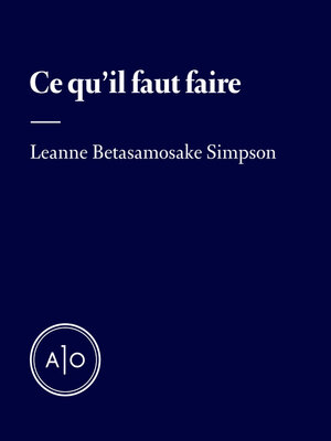 cover image of Ce qu'il faut faire